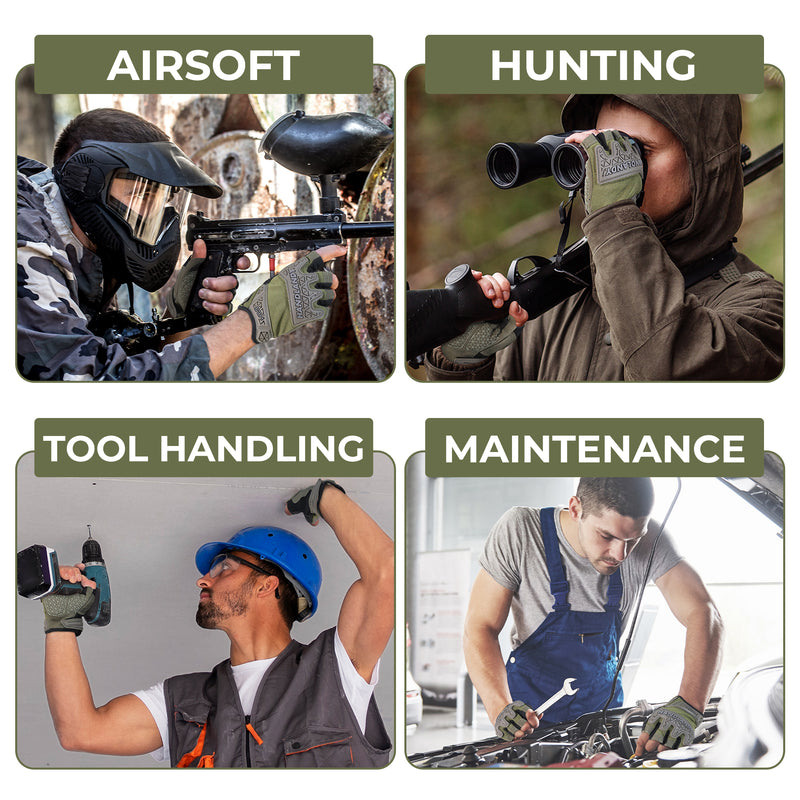HANDLANDY Fingerlose Arbeitshandschuhe für Herren, taktische Mechanik, 6262