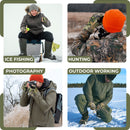 HANDLANDY Cold Winter Weather Fishing Gloves for Men and Women,Fingerless Gloves Convertible Flip Top Mittens 833