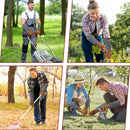 HANDLANDY Long Gardening Gloves for Men Women, Thorn Proof Rose Pruning Leather Gardening Weeding Yard Gauntlet Glove, Best Gardener Gift 5209