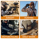 HANDLANDY Tactical Leather Gloves for Men, Cowhide Palm with Knuckle Guard T104