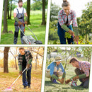 HANDLANDY Long Gardening Gloves for Men Women, Thorn Proof Rose Pruning Leather Gardening Weeding Yard Gauntlet Glove, Best Gardener Gift 5209