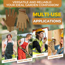 HANDLANDY Gardening Gloves for Women, Breathable Ladies Leather Garden Yard Gloves Best Gift for Gardeners 5219