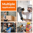 HANDLANDY Leather Work Gloves for Men & Women, Utility Mechanic Touch Screen Working Gloves for Gardening, Driving, Tool Handling, Construction5972PG