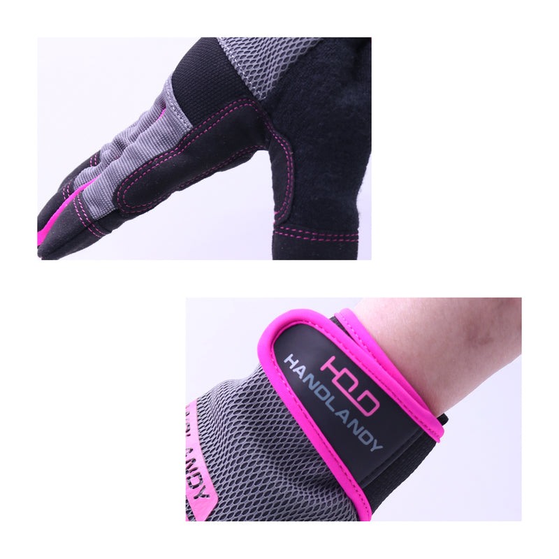 HANDLANDY Bundle: 1 Pairs Ultralight Womens Work Gloves + 1 Pairs Waterproof & Windproof Winter Gloves