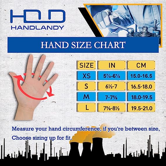 Handandy Damen-Arbeitsmechanikerhandschuhe, flexibel, atmungsaktiv, Yard 6035VIP