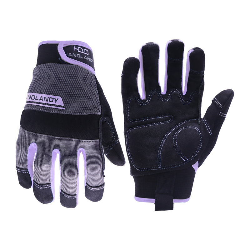 HANDLANDY Bundle: 1 Pairs Ultralight Womens Work Gloves + 1 Pairs Waterproof & Windproof Winter Gloves