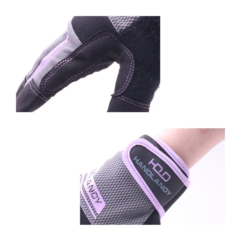 Handlandy Bundle -2 Pairs：Utility Work Gloves for Men and Women,Flexible Breathable Yard Work Gloves, Thin Mechanic Working Gloves Touch Screen