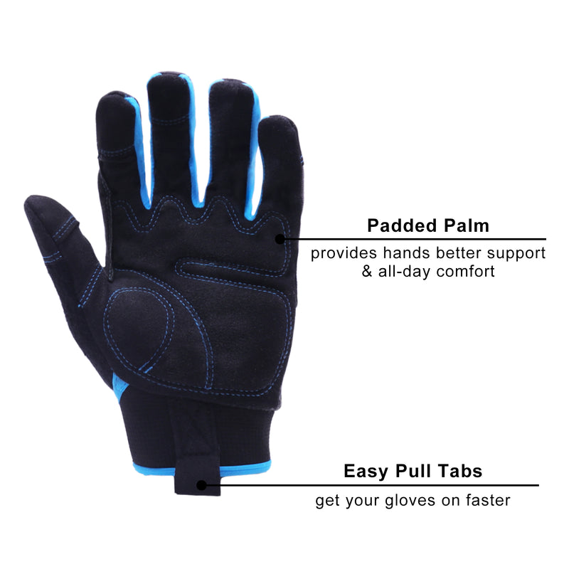Handlandy Bundle - 2 Pairs Utility Mechanic Working Touch Screen Yard Work Gloves