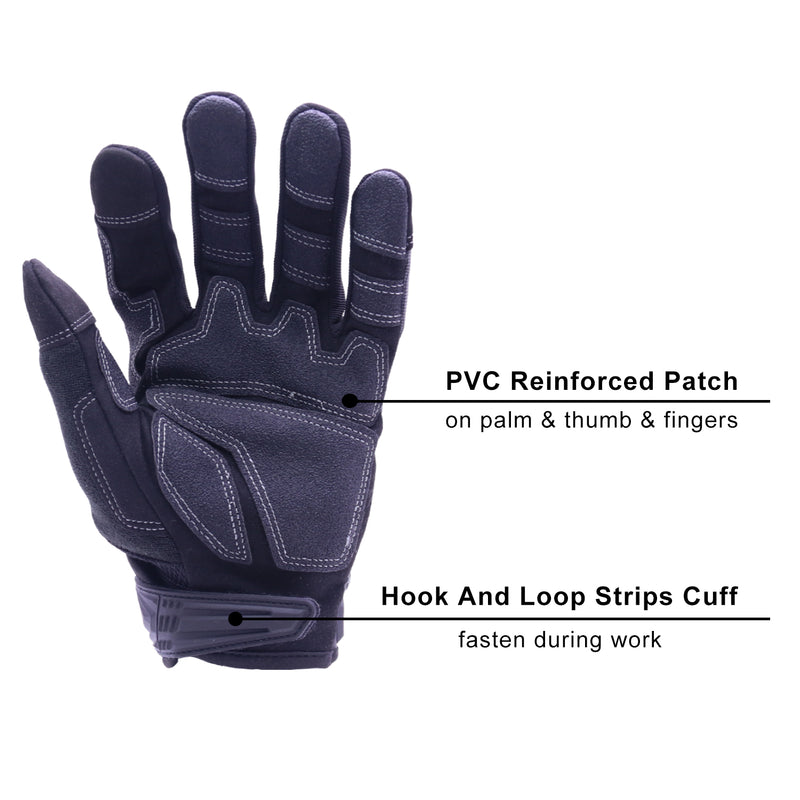 Handlandy Bundle - 2 Pairs Mens Work Gloves Touchscreen Warehouse Outdoor Yard Glove