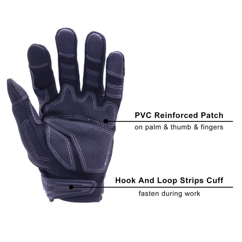 Handlandy Wholesale Mens Mechanic Working Gloves Touch Screen Tip Outdoor 6082 (36/72/120 Pairs)