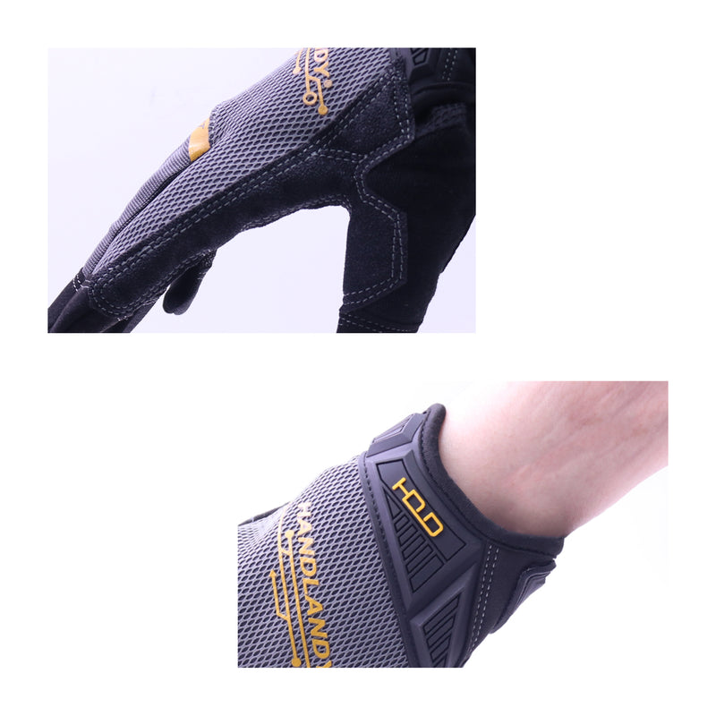 Handlandy Bundle - 2 Pairs Mens Work Gloves Touchscreen Warehouse Outdoor Yard Glove
