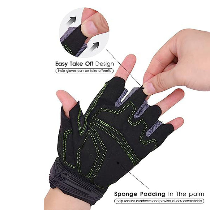 HANDLANDY Wholesale Fingerless Work Gloves for Men Utility 6086 (36/72/120 Pairs)