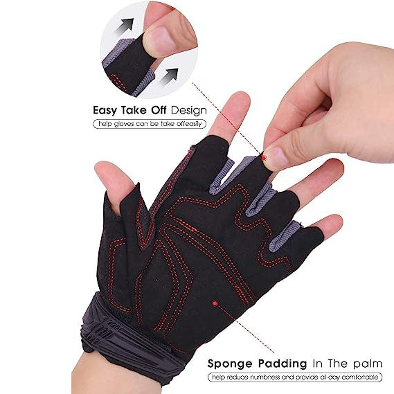 HANDLANDY Wholesale Fingerless Work Gloves for Men Utility 6086 (36/72/120 Pairs)
