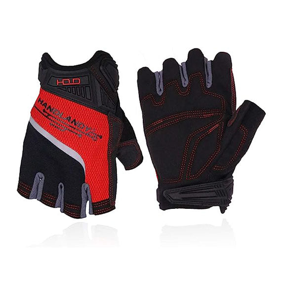 Handandy Arbeitshandschuhe für Herren und Damen, fingerlos, Halbfinger, Fahren, 6086GN