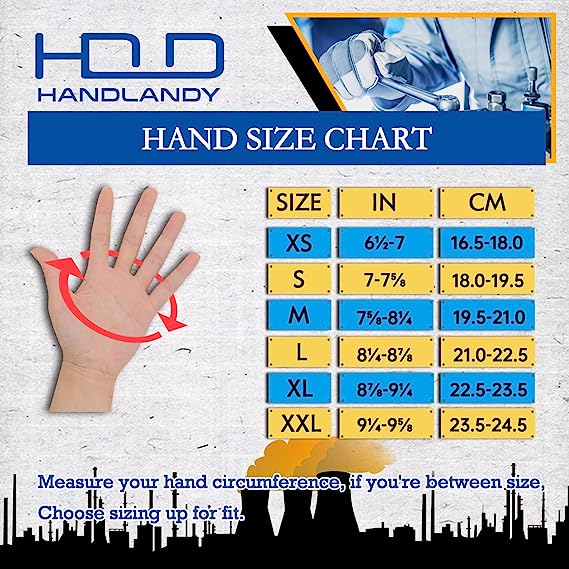 Handlandy Mens Women Work Gloves Fingerless Half Finger Driving 6086GN