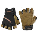 HANDLANDY  Fingerless Work Gloves for Men, Half Finger Working Glove Grip Shock-Absorbing Breathable Uwrist TPR Anti-collision Gloves for Mens & Women6355 6358