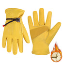 HANDLANDY Winter Water Repellent Insulated Leather Work Gloves 12107 12110