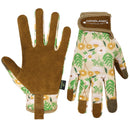 HANDLANDY Gardening Gloves for Women, Breathable Ladies Leather Garden Yard Gloves Best Gift for Gardeners 5219