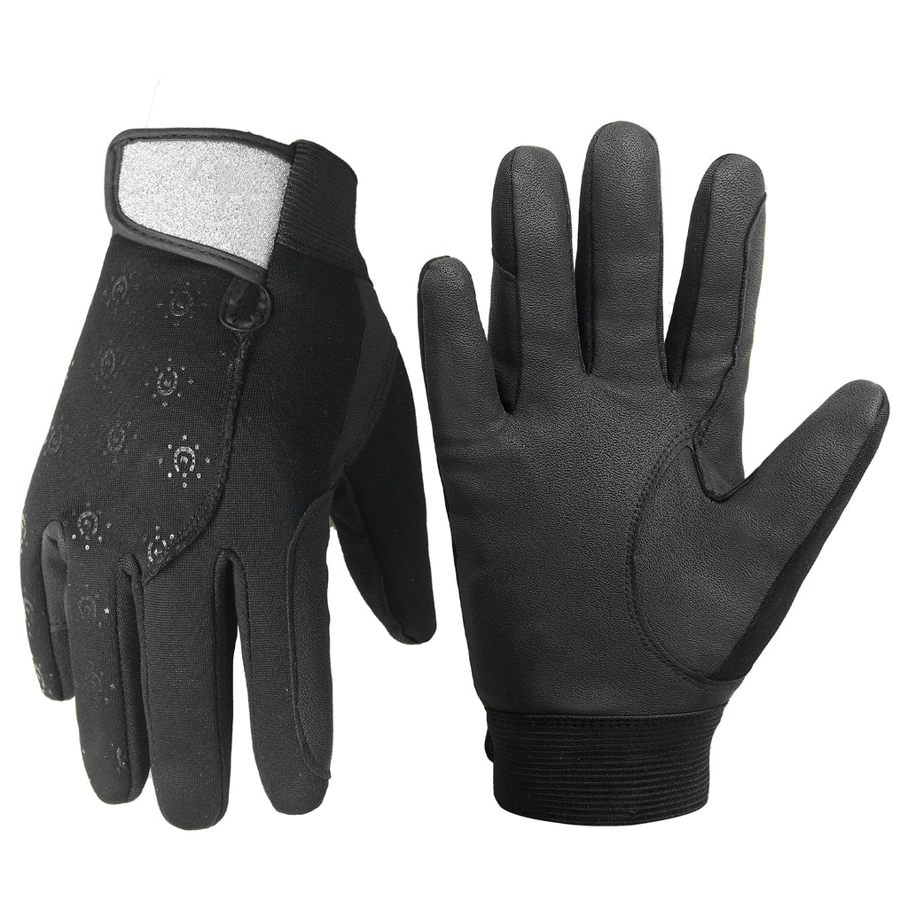 HANDALNDY Kids Equestrian Horse Riding Gloves Durable Comfortable Grip for Young Riders Girls Boys 6341
