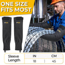 HANDLANDY ANSI A9 Cut-Resistant Arm Sleeves, Adjustable Strap & Thumb Loop 1183-BK