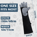 HANDLANDY 24 Inches Animal Handling Gloves Bite-Proof & Scratch-Resistant, Safe Durable Pet Gloves for Dogs, Cats, Falconry 13112