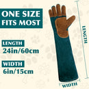 HANDLANDY 24 Inches Animal Handling Gloves Bite-Proof & Scratch-Resistant, Safe Durable Pet Gloves for Dogs, Cats, Falconry 13112