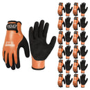 HANDLANDY 12 Pairs Bulk Waterproof Work Gloves for Cold Weather, Insulated Winter Freezer Work Gloves for Men Women 11175