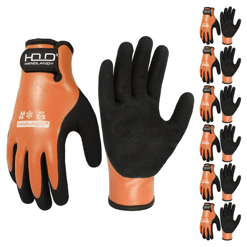 HANDLANDY Waterproof Work Gloves for Cold Weather, Insulated Winter Freezer Work Gloves with Grip for Men Women 11175