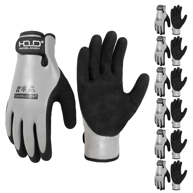 HANDLANDY Waterproof Work Gloves for Cold Weather, Insulated Winter Freezer Work Gloves with Grip for Men Women 11175