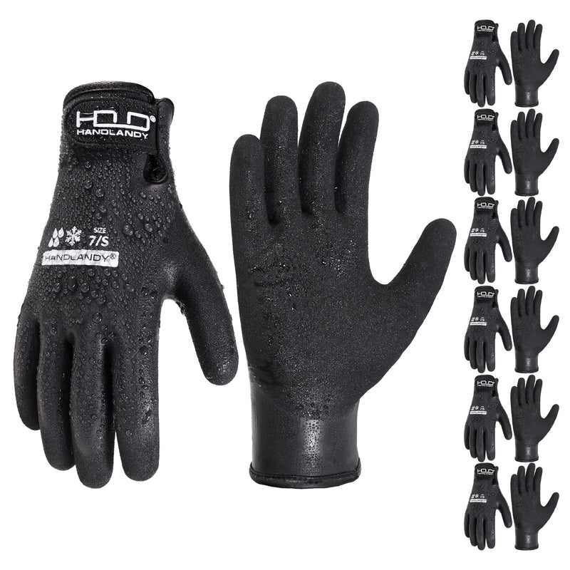 HANDLANDY Waterproof Work Gloves for Cold Weather, Insulated Winter Freezer Work Gloves with Grip for Men Women 11175