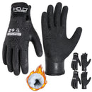 HANDLANDY Waterproof Work Gloves for Cold Weather, Insulated Winter Freezer Work Gloves with Grip for Men Women 2 Pairs 11175OG*2
