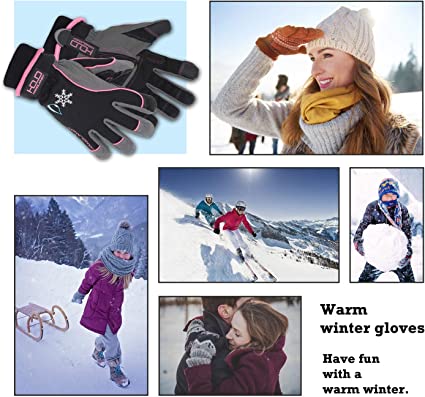 HANDLANDY Bundle: 1 Pairs Ultralight Womens Work Gloves + 1 Pairs Waterproof & Windproof Winter Gloves