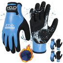 HANDLANDY Waterproof Work Gloves for Cold Weather, Insulated Winter Freezer Work Gloves with Grip for Men Women 11175