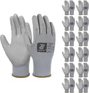 HLDD HANDLANDY PU Coated Safety Work Gloves, 6/12 Pairs Work Gloves 11170