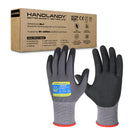 HANDLANDY 6/12/24 Pairs Safety Work Gloves with MicroFoam Nitrile Coated - Breathable Nylon Gloves with Grip for Men & Womem 11178