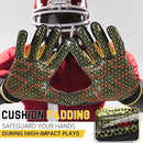 HANDLANDY Lineman Gloves for Men, Grippy Padded Offensive Football Gloves for Adult S752