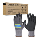 HANDLANDY 6/12/24 Pairs Safety Work Gloves with MicroFoam Nitrile Coated - Breathable Nylon Gloves with Grip for Men & Womem 11178