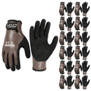 HANDLANDY 12 Pairs Bulk Waterproof Work Gloves for Cold Weather, Insulated Winter Freezer Work Gloves for Men Women 11175