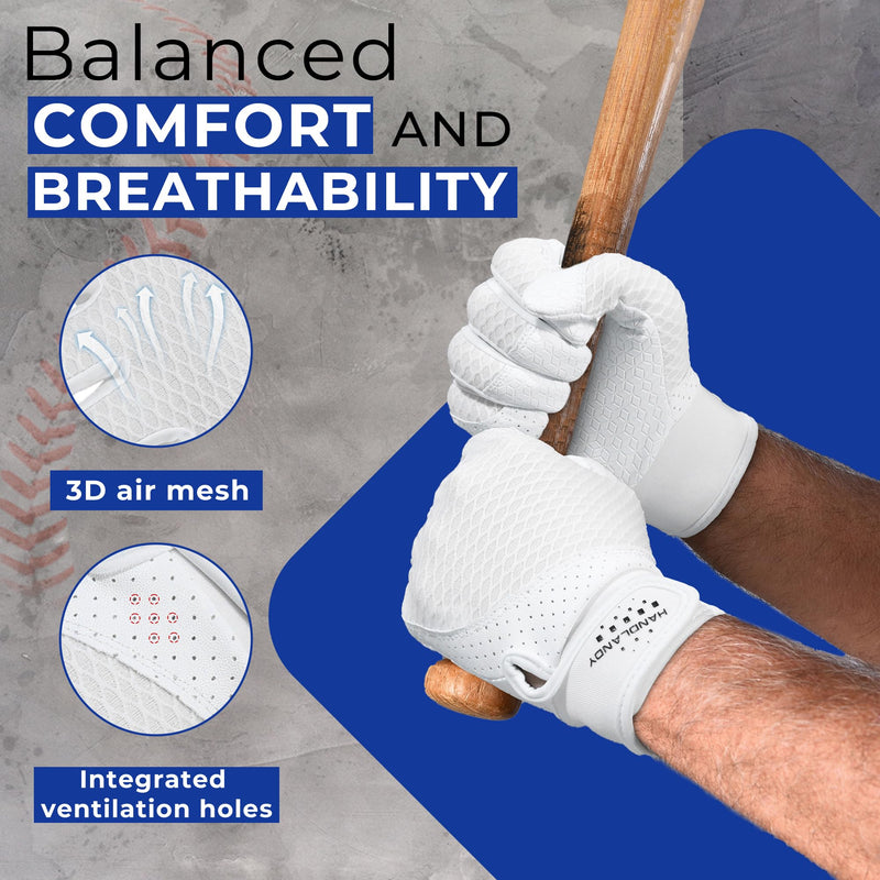 Baseball Batting Gloves for Adult Youth, Grip Breathable Softball Batting Gloves Fit Men Kids Boys Girls S816/S817