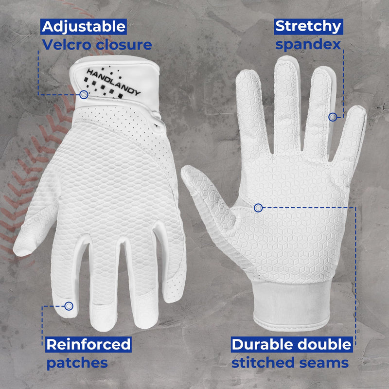 Baseball Batting Gloves for Adult Youth, Grip Breathable Softball Batting Gloves Fit Men Kids Boys Girls S816/S817
