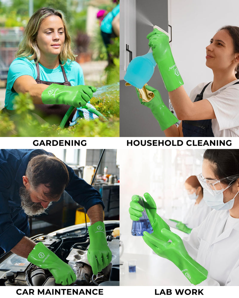 cleaning gardening gloves HLDD HANDLANDY Chemical Gloves, Heavy Duty Cleaning Gloves 1127*6