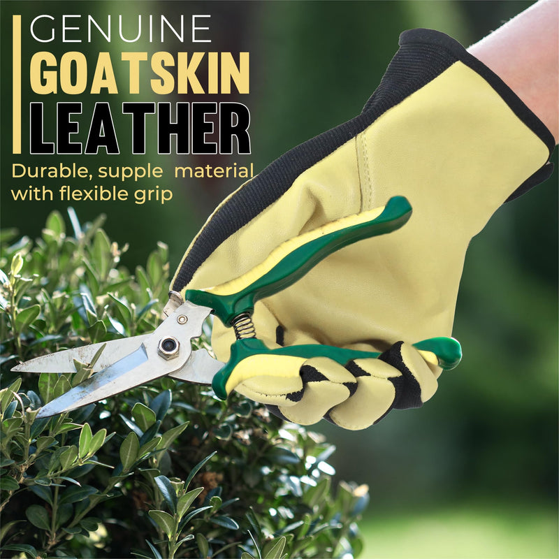 goatskin gloves gardening HANDLANDY Gardening Gloves for Men, Goatskin Gloves Utility Breathable
