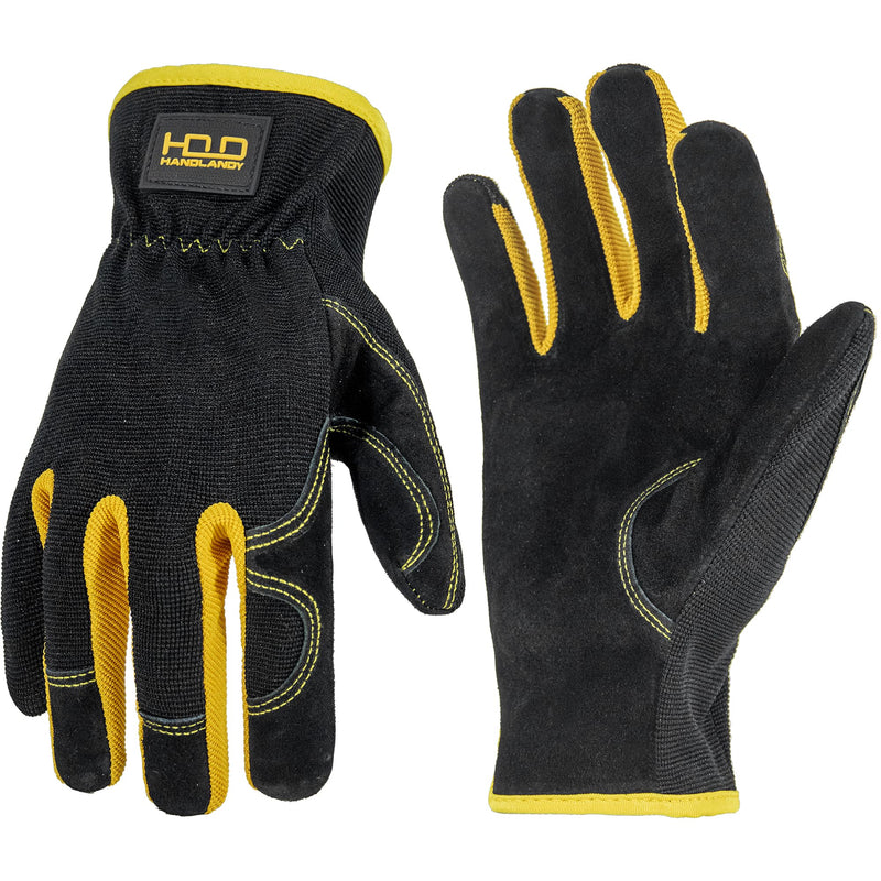 handlandy gardening gloves HANDLANDY Men Cowhide Leather Gardening Gloves, Utility Work Gloves121