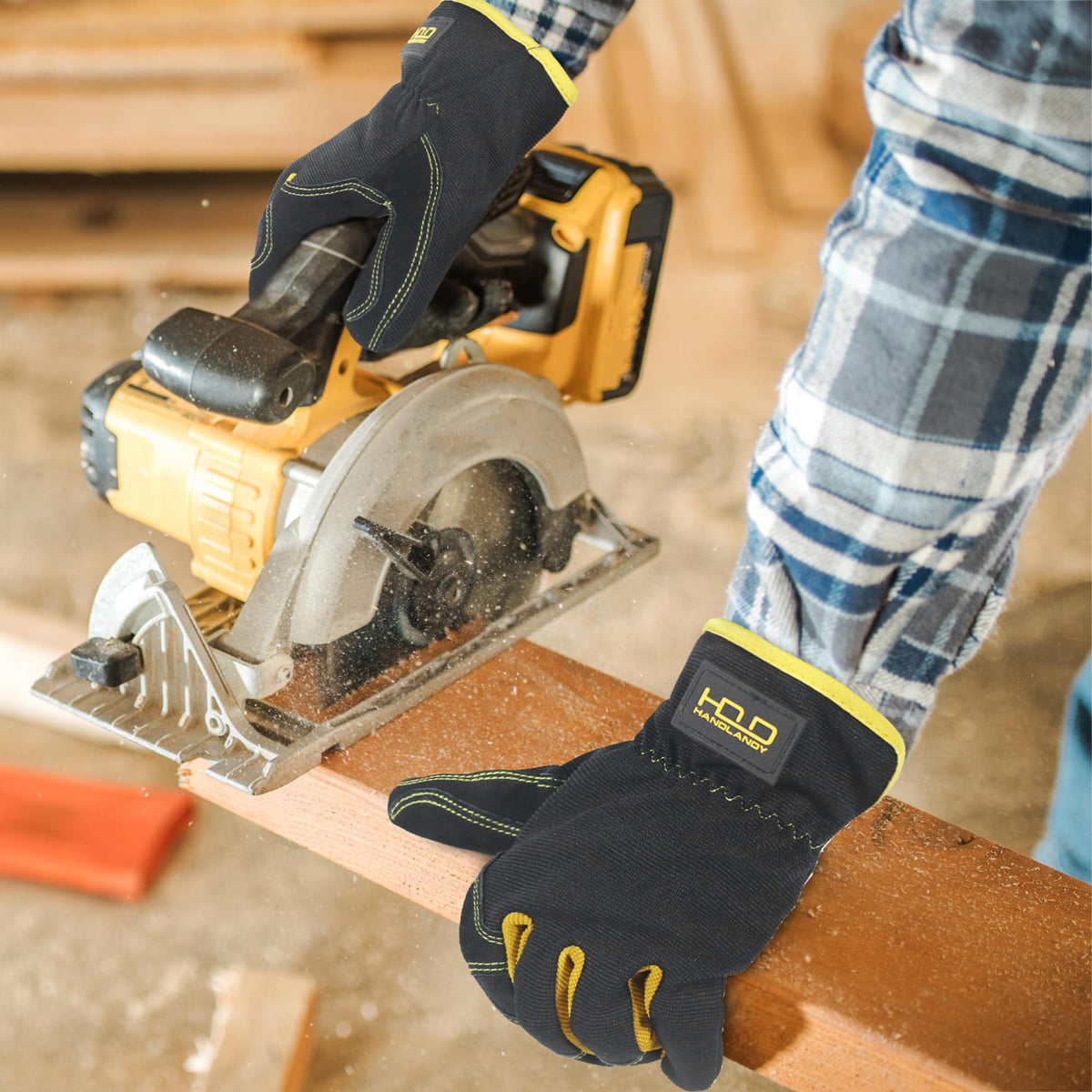 handlandy gardening gloves HANDLANDY Men Cowhide Leather Gardening Gloves, Utility Work Gloves121