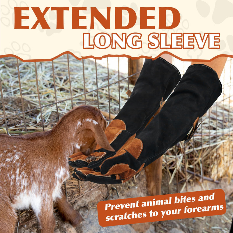 HANDLANDY 24 Inches Animal Handling Gloves Bite-Proof Scratch-Resist