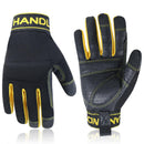 HANDLANDY Work Gloves for Men & Women, Utility Mechanic Working Gloves Touch Screen, Flexible Yard Work Gloves6350