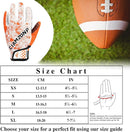 GIAMZONP Youth Football Gloves, American Football Glovesfor Kids,  Receiver Gloves for Boys Girls S761