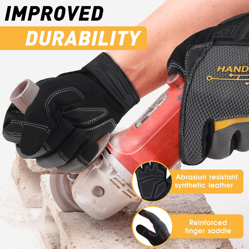 Handandy Anti-Rutsch-Mechaniker-Handschuhe, Handfläche aus Kunstleder, 6082