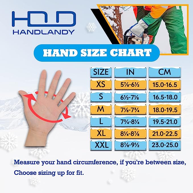 Handandy wasserdichte Skihandschuhe Warm 3M Insulated Touchscreen H717