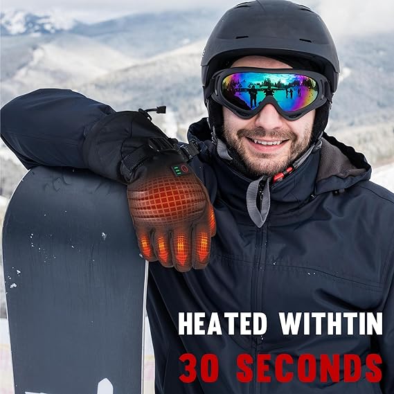HANDLANDY Heated Gloves for Men Women Rechargeable Waterproof H802